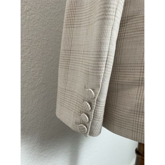 House of Harlow 1960 Jacket Blazer Double Breast Plaid Stretch - Picture 9 of 11